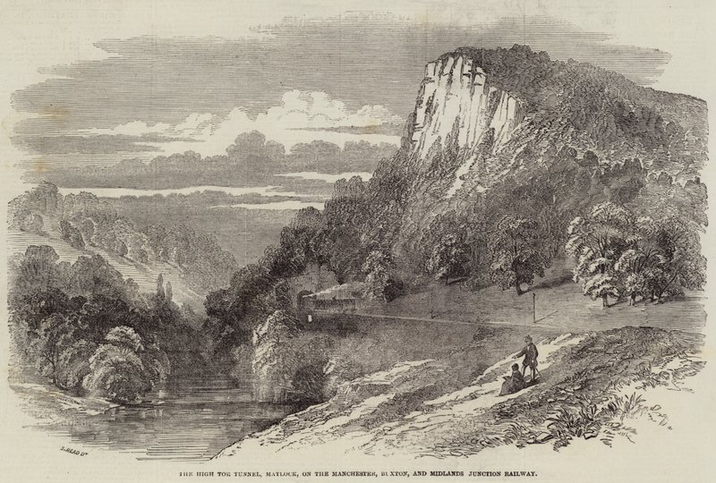 The High Tor Tunnel, Matlock, på Manchester, Buxton og Midlands Junction Railway av Samuel Read