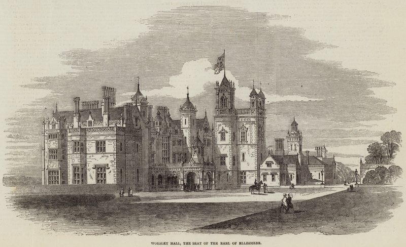 Worsley Hall, setet til jarlen av Ellesmere av Samuel Read