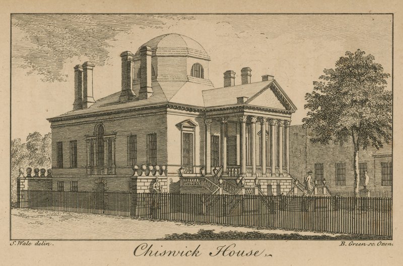 Generell utsikt over Chiswick House av Samuel Wale