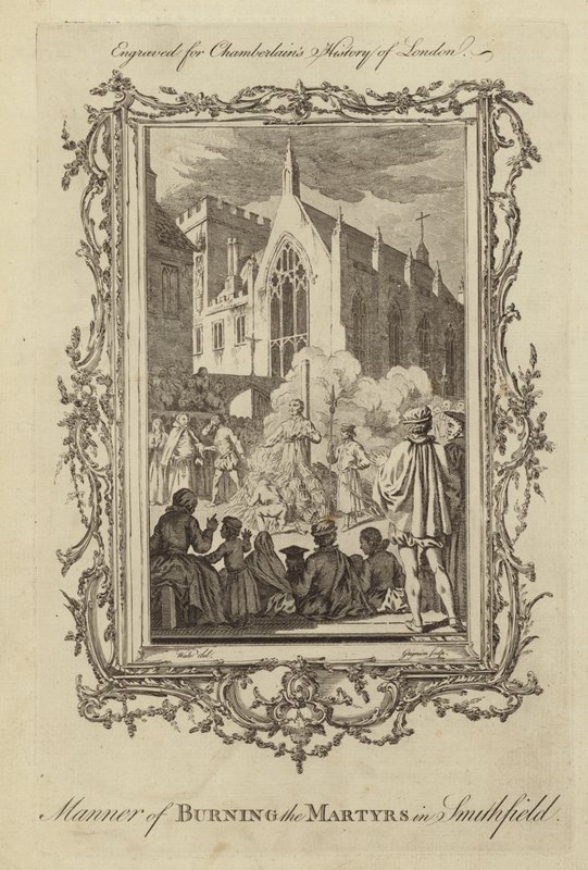 Måten å brenne martyrene i Smithfield av Samuel Wale