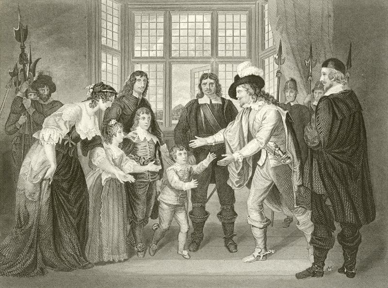 Intervjuet av Charles I med barna hans av Samuel Woodforde