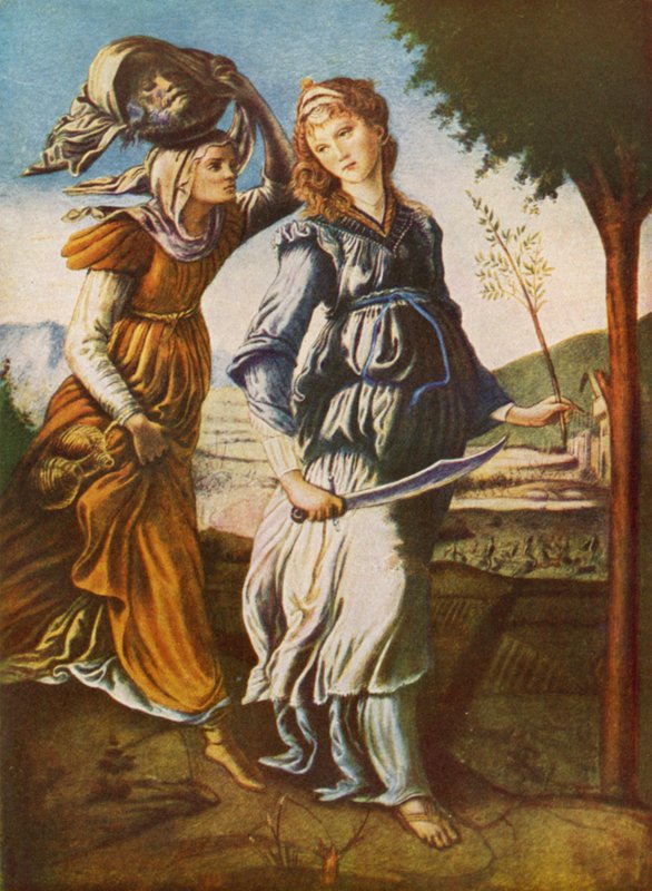 Judith og hennes tjener med hodet til Holofernes av Sandro Botticelli