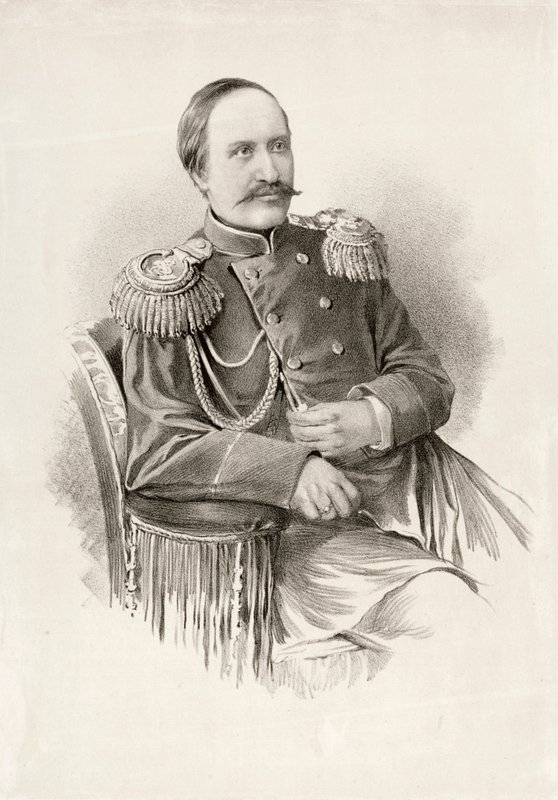 Grev Nikolai Ignatiev , russisk soldatpolitiker og diplomat (gravering) av School Russian