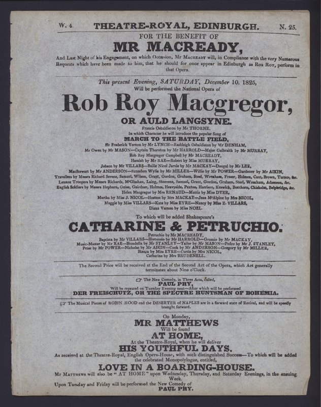 Teaterprogram for Theatre Royal, Edinburgh av Scottish School