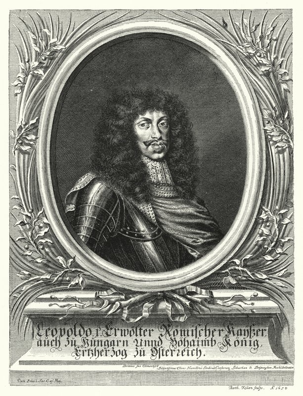 Leopold I, den hellige romerske keiser (gravering) av Sebastian van (after) Dryweghen