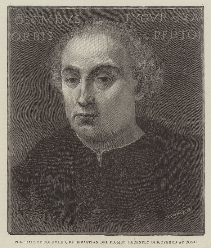 Portrett av Columbus, nylig oppdaget i Como av Sebastiano del Piombo