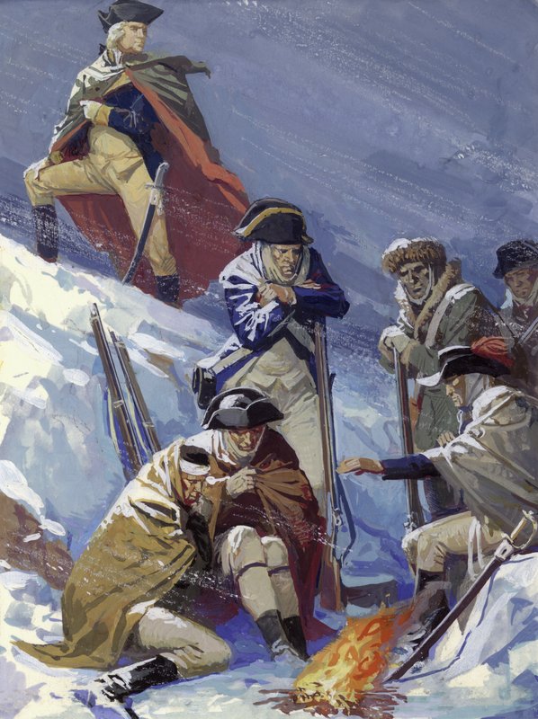 George Washington, da han var general, under den amerikanske uavhengighetskrigen av Severino Baraldi