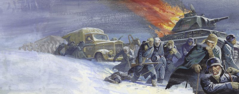 Tyske soldater etter slaget om Stalingrad av Severino Baraldi