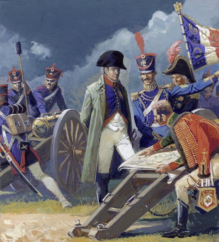 Napoleon engasjerte seg i militærplanlegging av Severino Baraldi