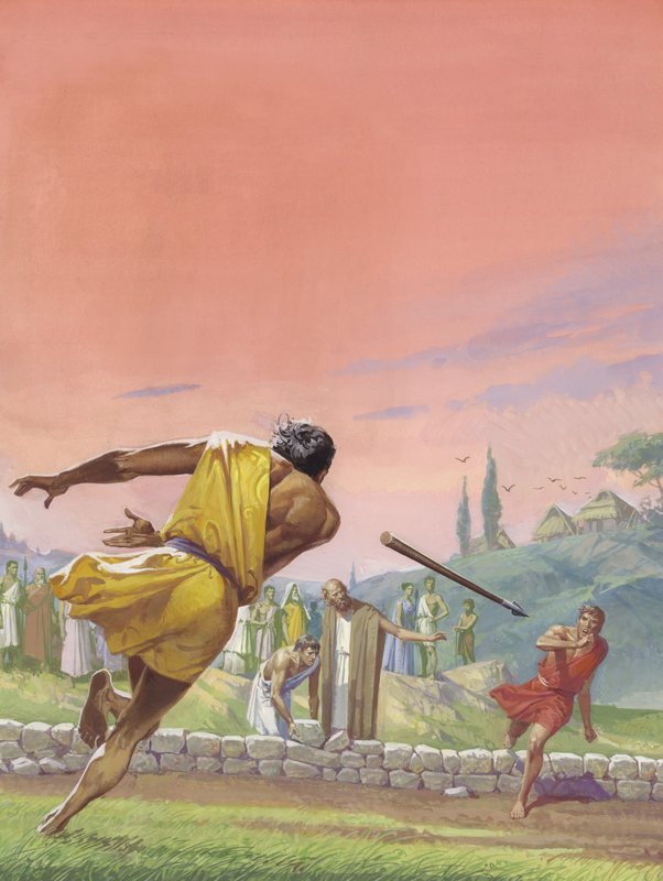 Romulus og Remus (gouache på papir) av Severino Baraldi