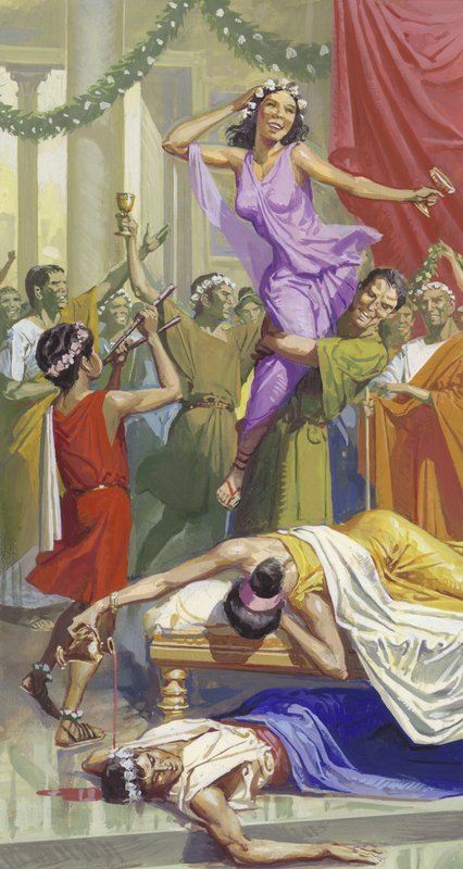 Den romerske Saturnalia-festivalen (gouache på papir) av Severino Baraldi