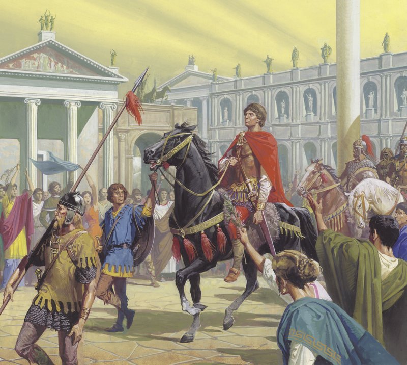 Theodorik kommer inn i Roma i år 500 e.Kr. av Severino Baraldi