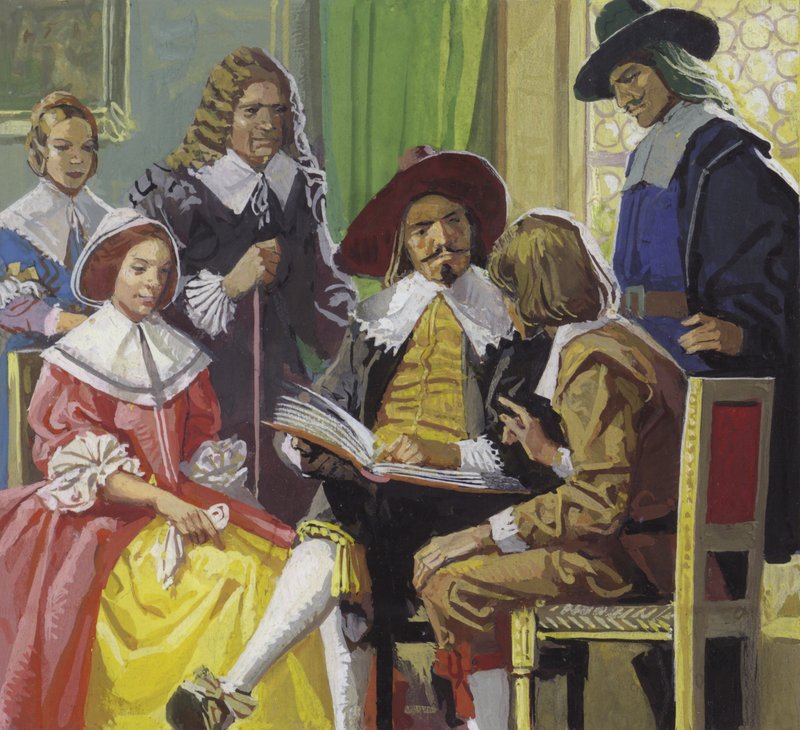 William Dampier prøver å slå seg ned i England av Severino Baraldi