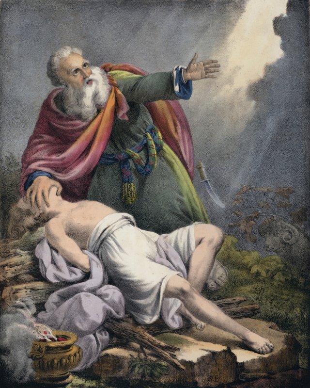 Abraham ofret sin sønn Isak av Siegfried Detler Bendixen