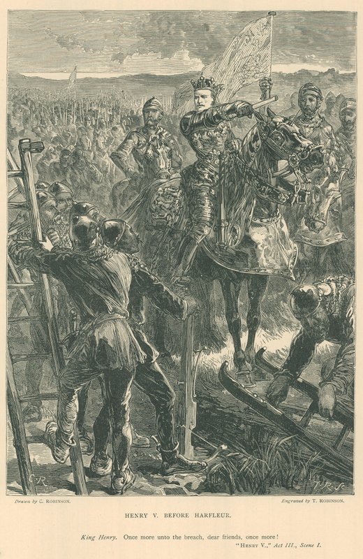Illustrasjon for Shakespeares kong Henry V av Sir John Charles Robinson