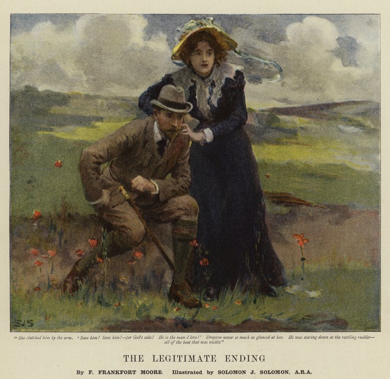 Den legitime slutten (chromolitho) av Solomon Joseph Solomon