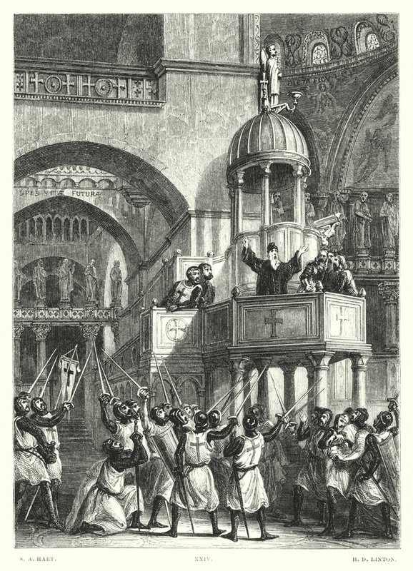 Lord Byrons barn Harold, Canto IV, strofe 12 (gravering) av Solomon Alexander Hart