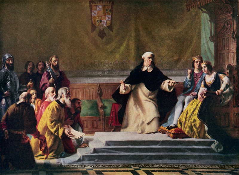 Utvisningen av jødene fra Spania, 1492, illustrasjon for "Hutchinson