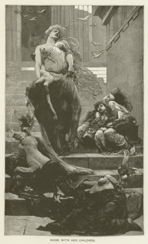 Niobe med barna sine av Solomon Joseph Solomon