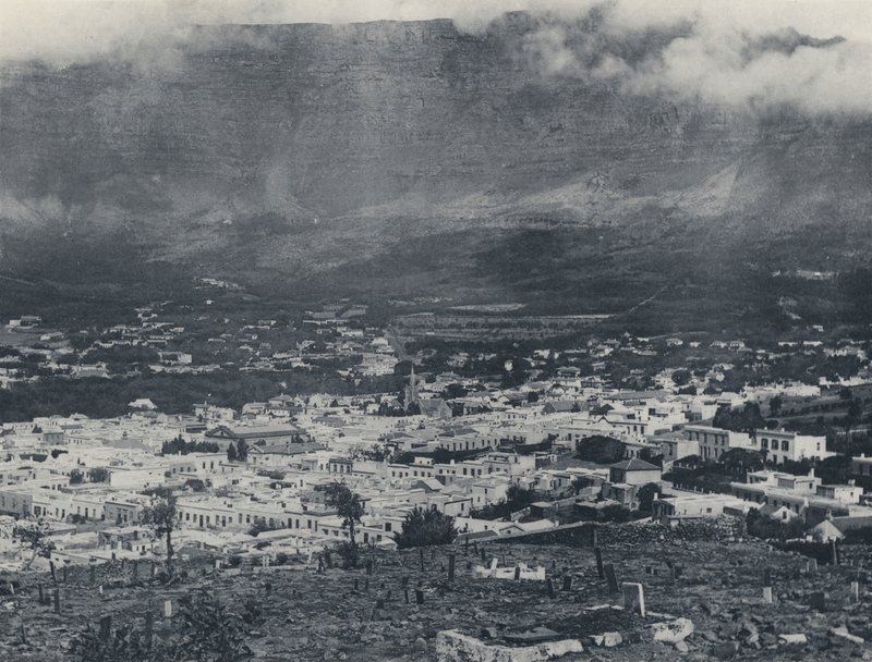 Cape Town og Table Mountain (s/hvitt bilde) av South African Photographer