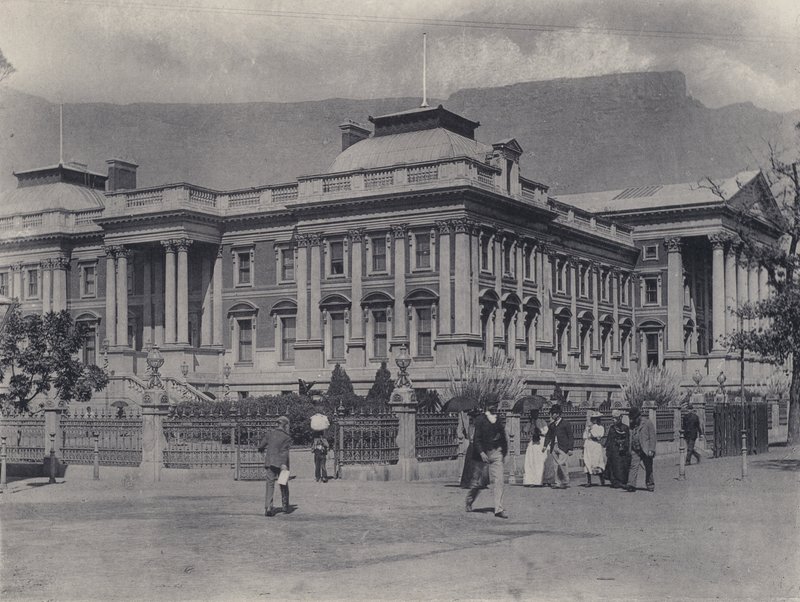 Houses of Parliament, Cape Town (s/hvitt bilde) av South African Photographer