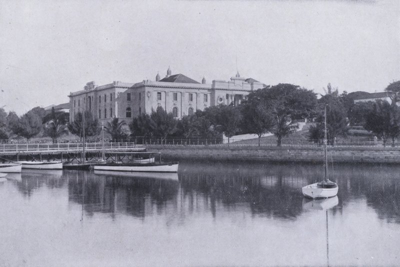 Law Courts, Esplanade, Durban (s/hvitt bilde) av South African Photographer