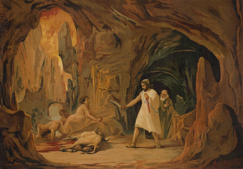 Odysseus i Tartarus av Spanish School