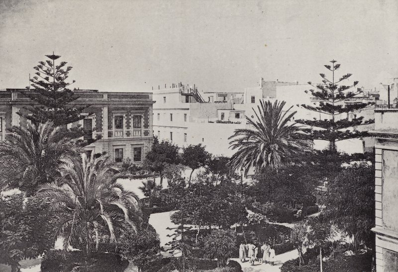Cadiz: Plaza de la Reina (s/hvitt bilde) av Spanish Photographer
