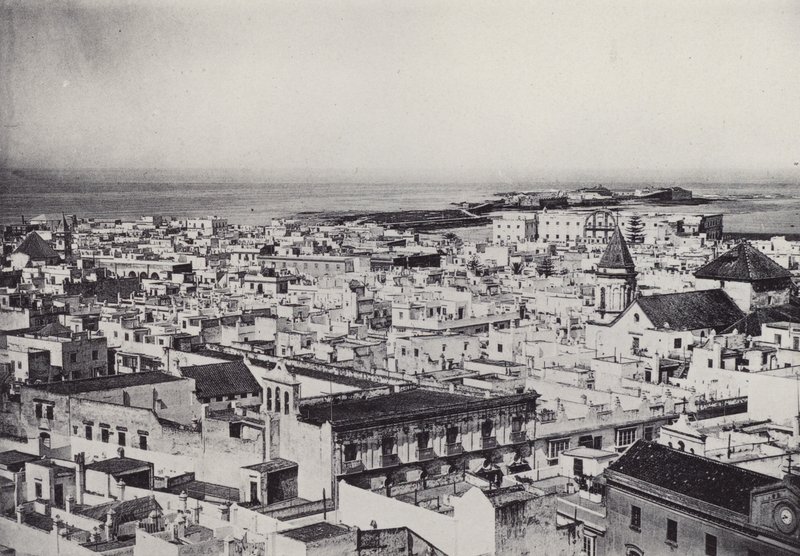 Cadiz: Generelt utsikt fra tårnet i Tavira (s/hvitt bilde) av Spanish Photographer