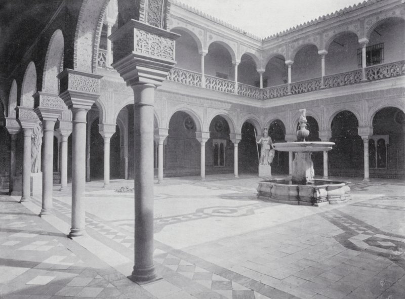 Retten i Pilatus#39; hus, Sevilla (s/h-bilde) av Spanish Photographer
