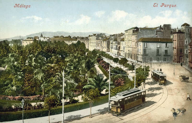 Parken, Malaga (fargebilde) av Spanish Photographer