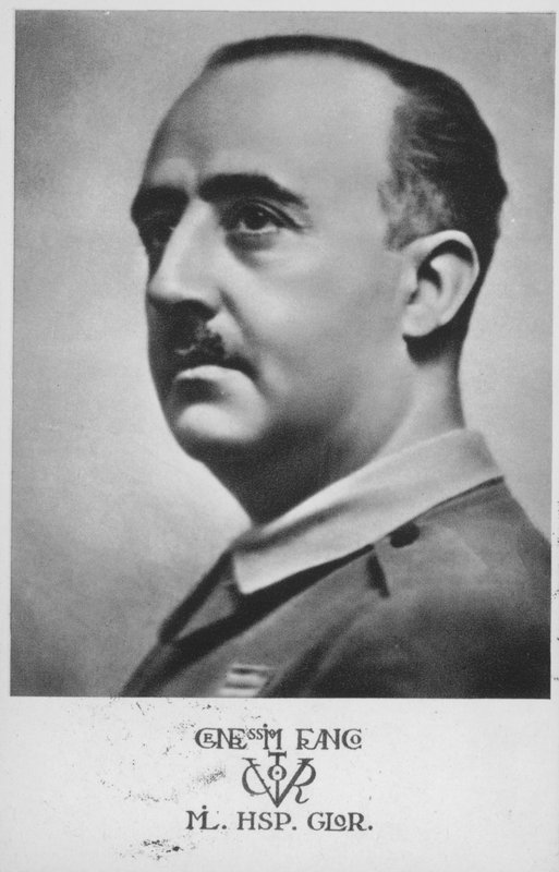 Francisco Franco, spansk general og diktator (s/h-foto) av Spanish Photographer
