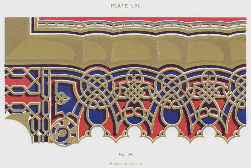 Borders of Arches (farge litho) av Spanish School