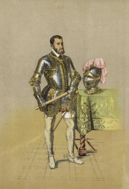 Charles V, den hellige romerske keiseren av Spanish School