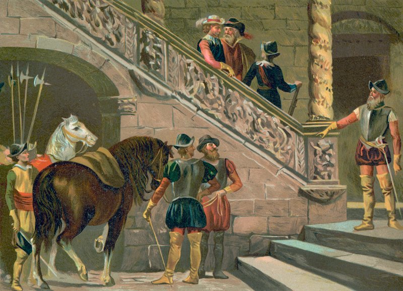 Drakter fra 1600-tallet av Spanish School