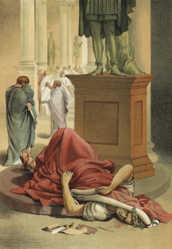 Julius Cæsars død, Roma, 44 f.Kr av Spanish School