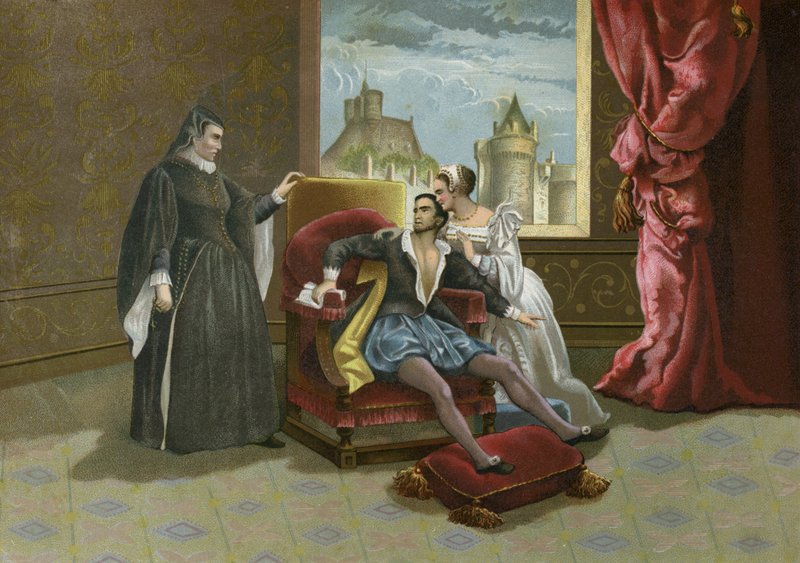 Død av kong Charles IX av Frankrike, 1574 av Spanish School