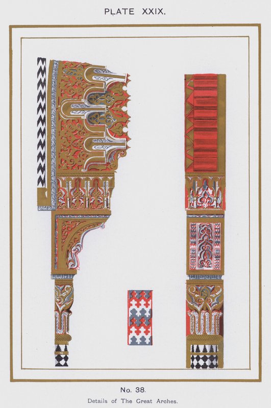 Detaljer om The Great Arches (farge litho) av Spanish School