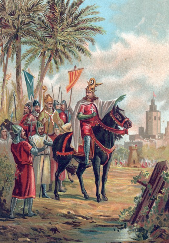 Jaime I av Aragon, Erobreren, utenfor Valencia av Spanish School