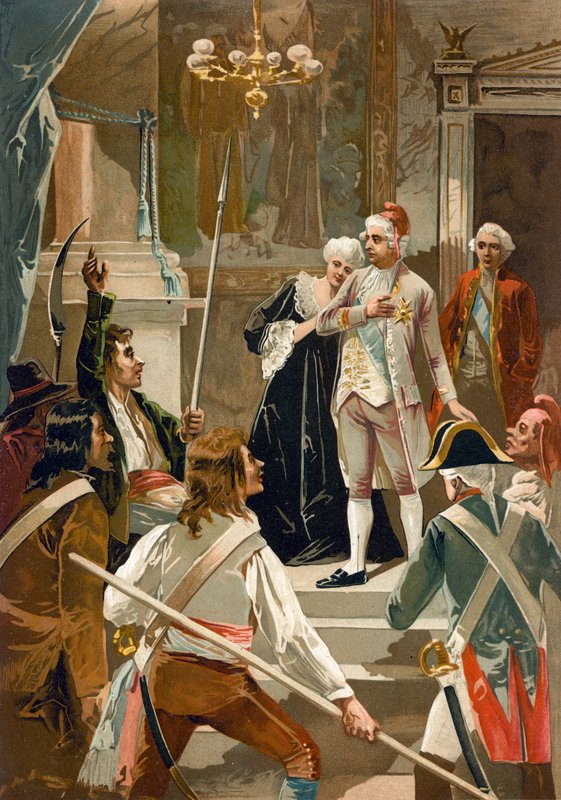 Kong Louis XVI og Marie Antoinette av Spanish School