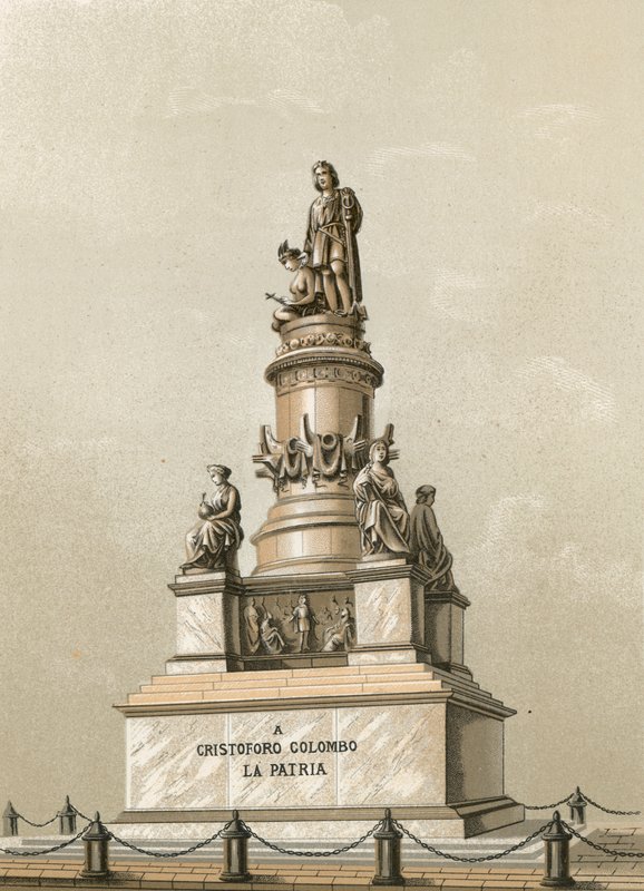 Monument til Columbus i Genova av Spanish School