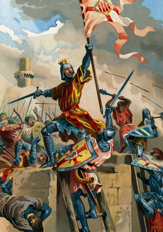 Ramon Berenguer IV, greve av Barcelona, fanget Tortosa fra muslimene i 1148 av Spanish School