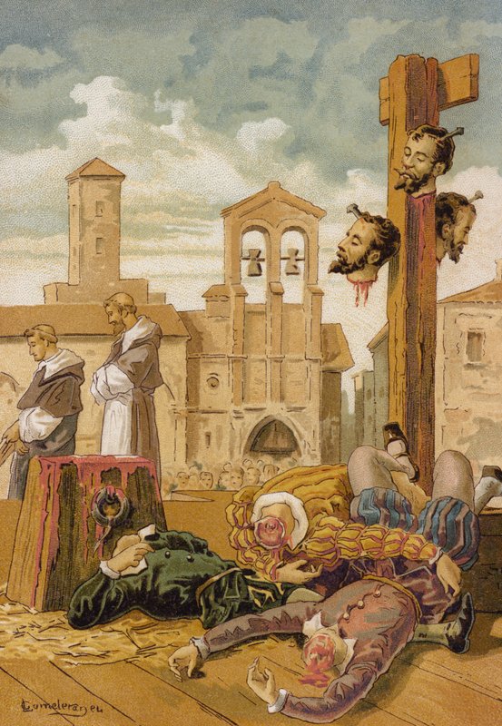 Hevnen til Charles V av Spanish School