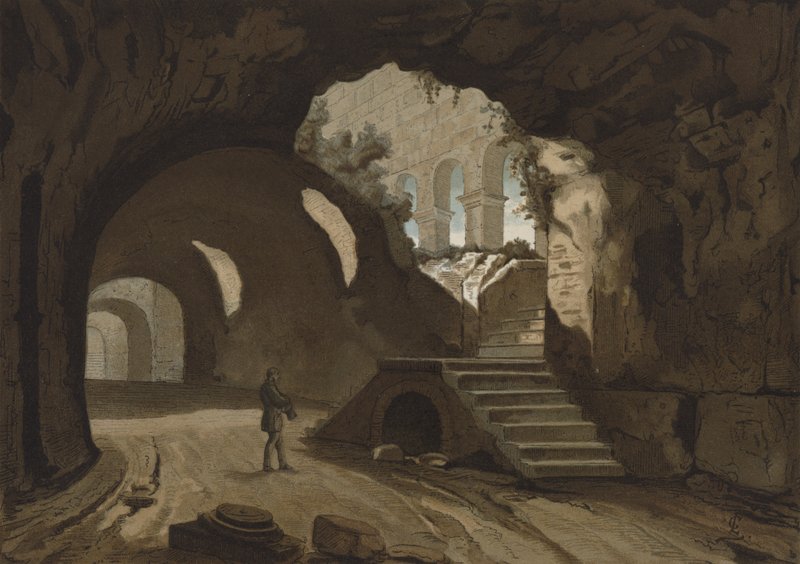 Underjordiske korridorer til Colosseum, Roma av Spanish School