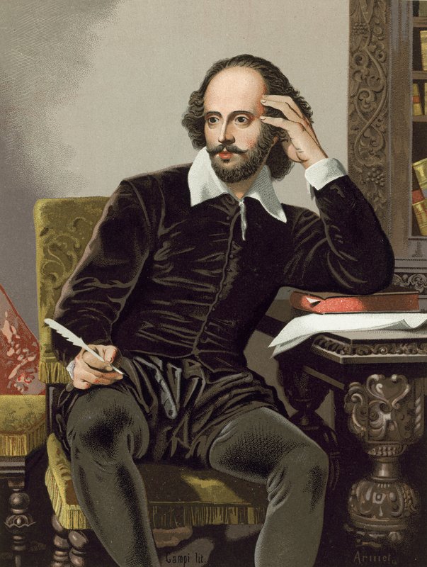 William Shakespeare, skriving av Spanish School