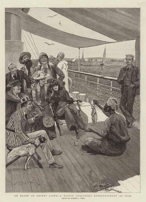 Om bord på en Orient Liner, en Native Conjuror