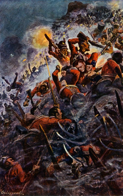 Storming the Heights på Badajos av Stanley L. Wood