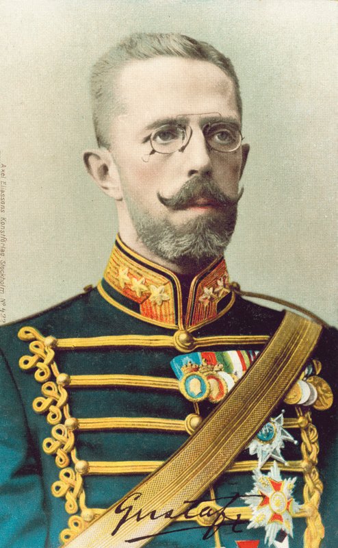 Gustaf V, konge av Sverige (fargebilde) av Swedish Photographer