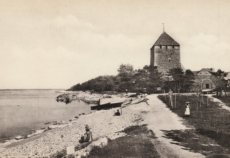 Sverige / Sverige: Gotland, Wisby, Kruttornet (s/hvitt bilde) av Swedish Photographer
