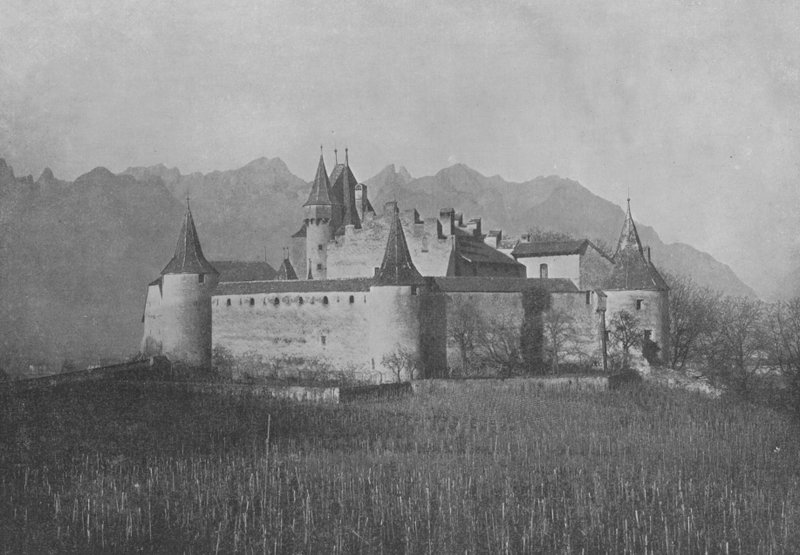 Eagle, The Chateau (s/hvitt bilde) av Swiss Photographer